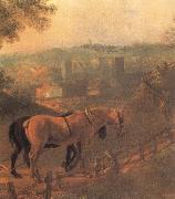Thomas Gainsborough Detail of Landscape with a Woodcutter courting a Milkmaid oil painting